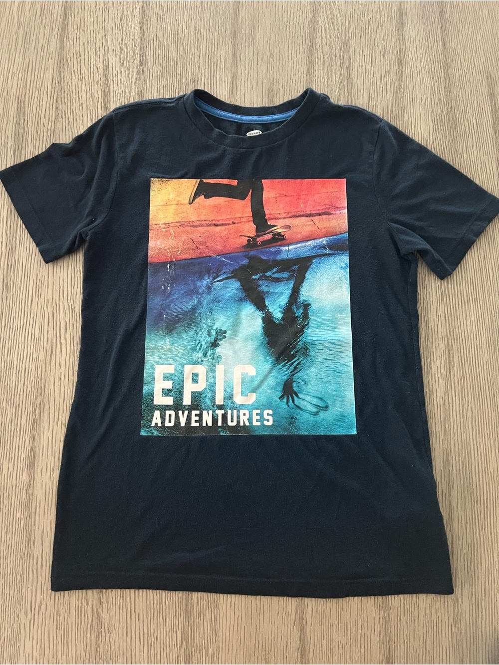 Old Navy Boys blue Graphic Tee with Epic Adventures graphic Print